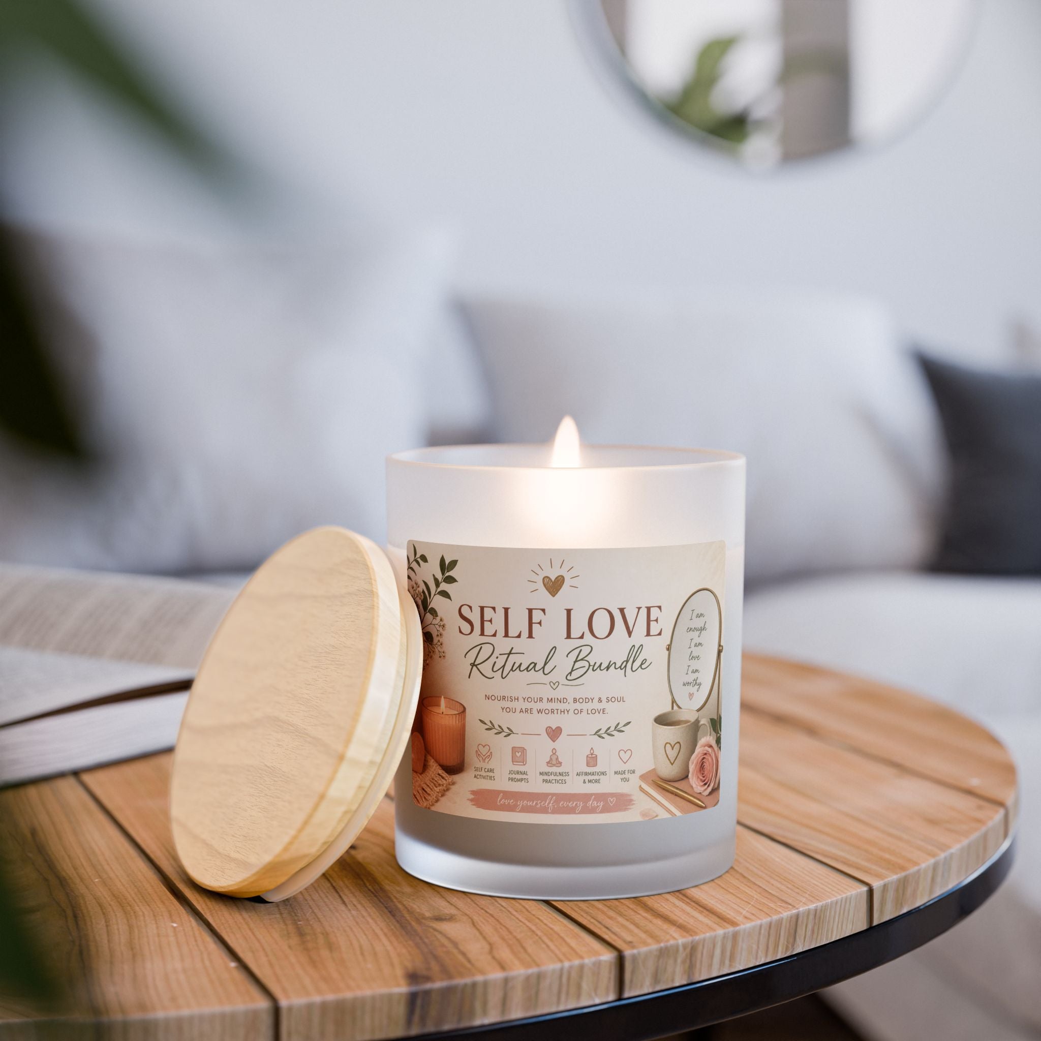 Self-Love Ritual Candle - Frosted Glass