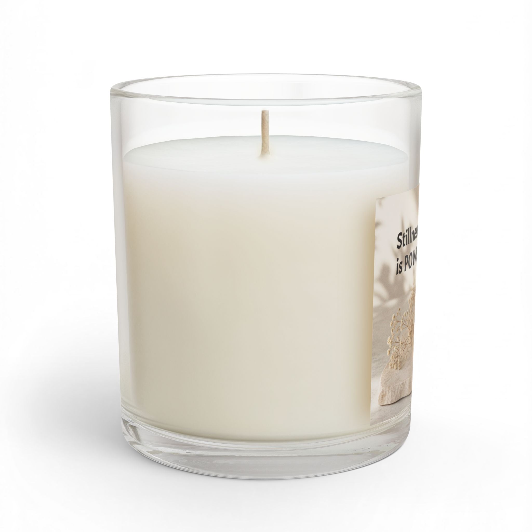 "Quiet Energy" Glass Candle — Calming Aromatherapy Scent