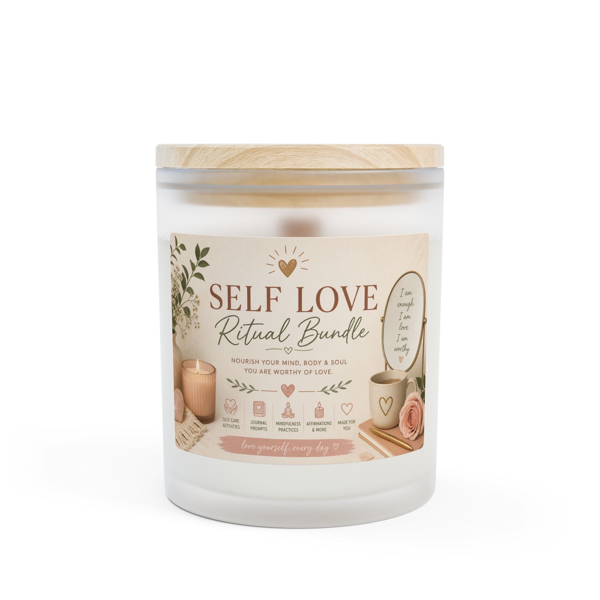 Self-Love Ritual Candle - Frosted Glass