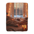 Cozy Candlelit 'Soft Life' Sherpa Blanket